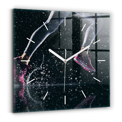 Zegar szklany Zdrowy styl życia i bieg