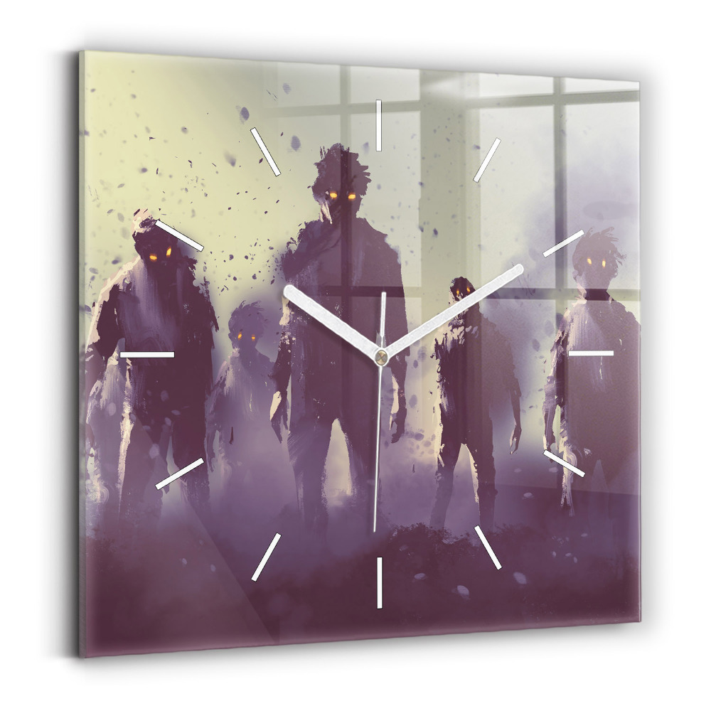 Zegar szklany Zombie w nocy – halloween