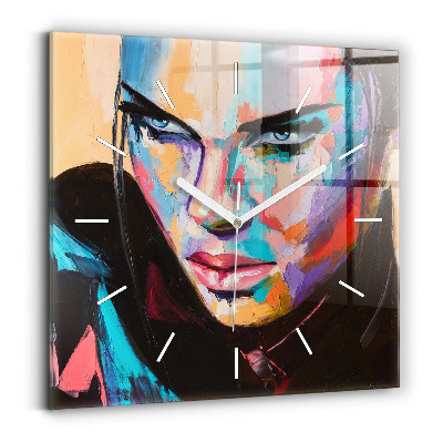 Zegar szklany Portret kobiety