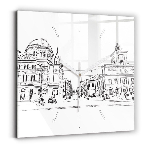 Zegar szklany Ilustracja miasta Poznań