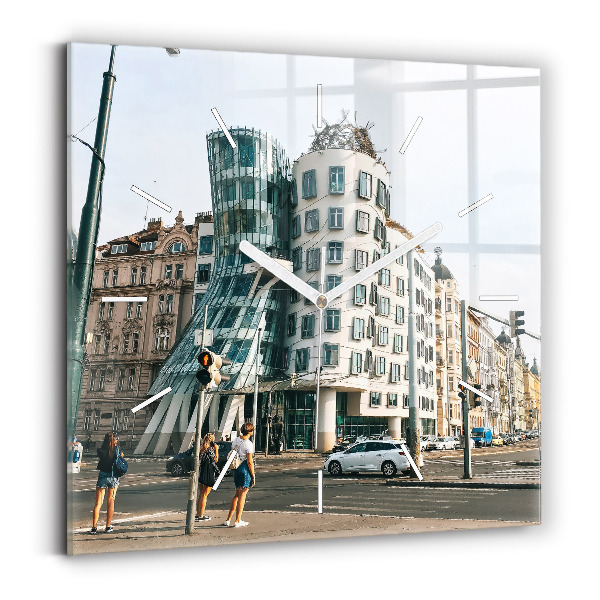 Zegar szklany Tańczący dom Praga