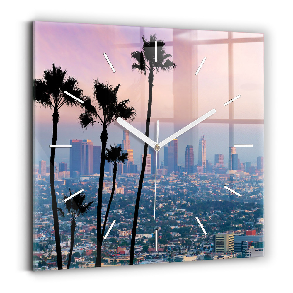 Zegar szklany Zachód słońca Los Angeles