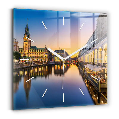 Zegar szklany Ratusz w Hamburgu