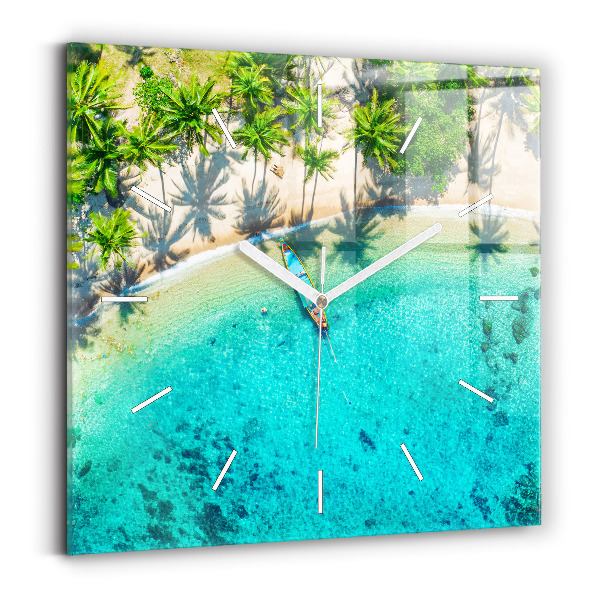 Zegar szklany Tropikalna plaża Koh Tao