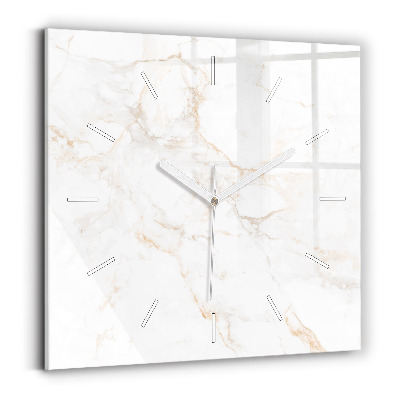 Zegar szklany Elegancki marmur