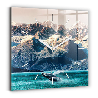 Zegar szklany Wieloryb woda