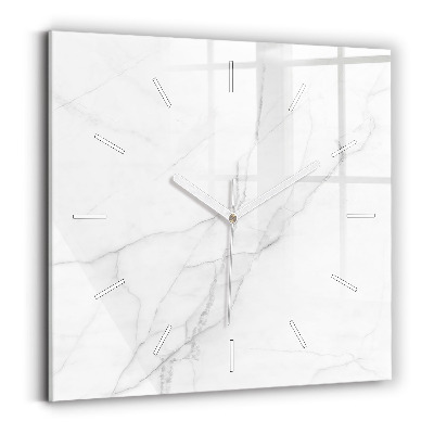 Zegar szklany Dekoracyjny marmur