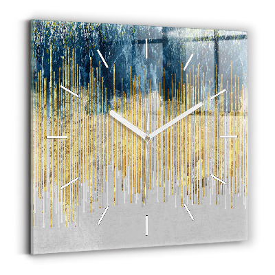 Zegar szklany Dekoracyjny wzór i złoto