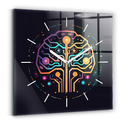 Zegar szklany Kolorowa abstrakcja