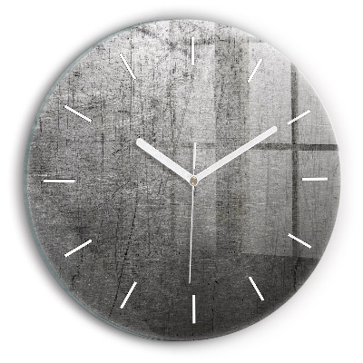 Zegar szklany Metalowa ściana