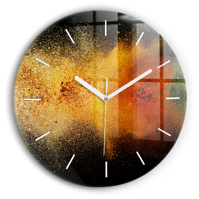 Zegar szklany Rozsypane przyprawy