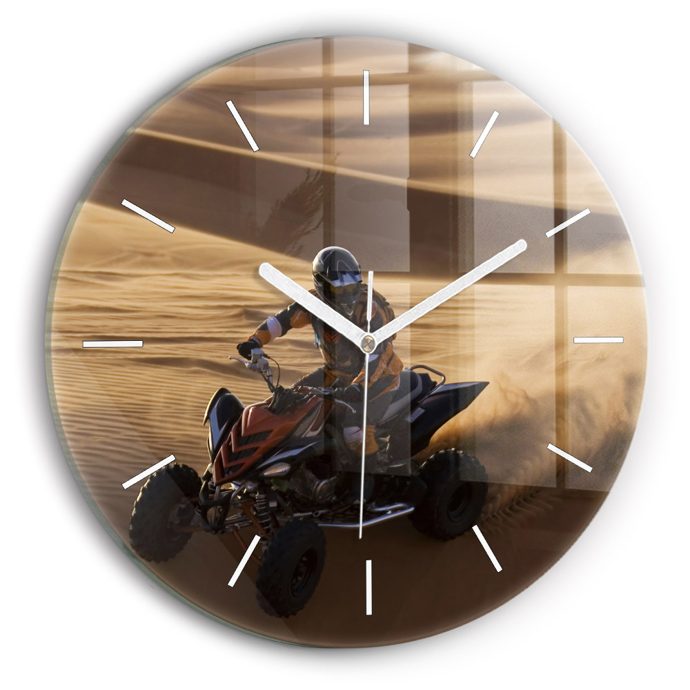 Zegar szklany Quad na pustyni