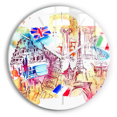 Zegar szklany Atrakcyjne kraje świata