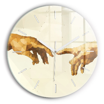 Zegar szklany Stworzenie Adama