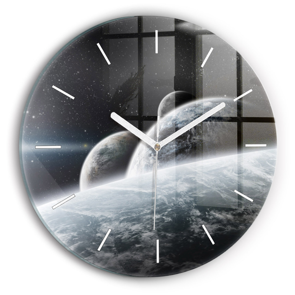 Zegar szklany Kosmos i planety