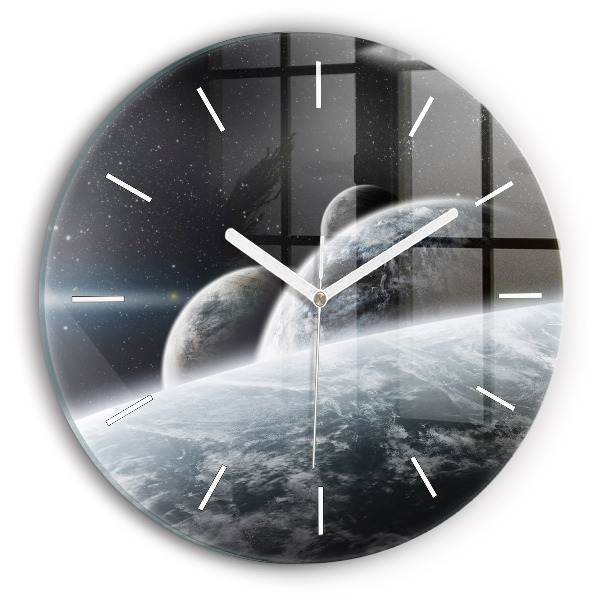 Zegar szklany Kosmos i planety