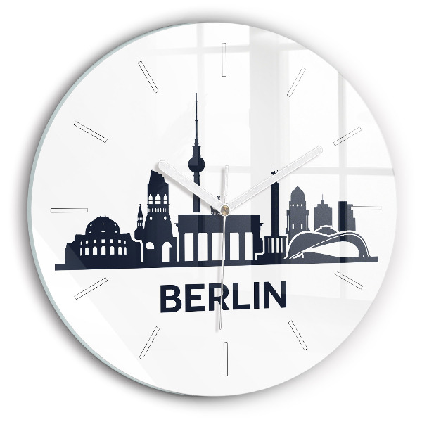 Zegar szklany Ilustracja miasta Berlin