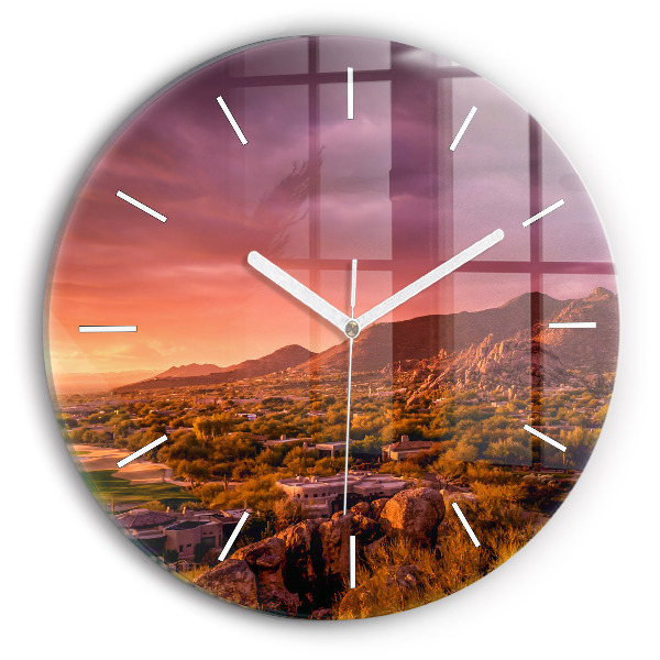 Zegar szklany Zachód słońca North Scottsdale
