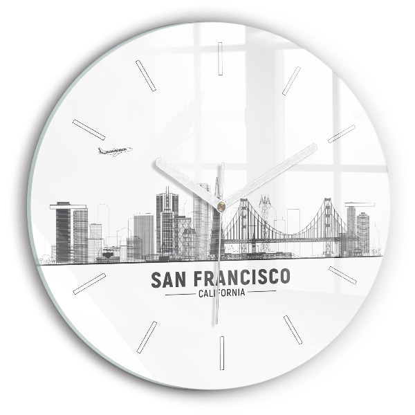 Zegar szklany Panorama San Francisco