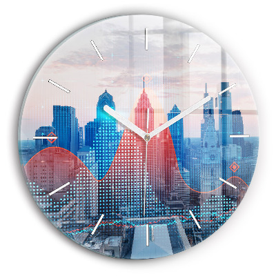 Zegar szklany Wieżowce w Philadelphii
