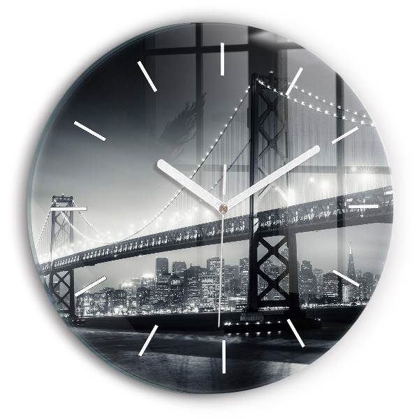 Zegar szklany Most nocą San Francisco