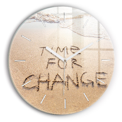 Zegar szklany Cytat na plaży