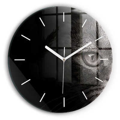 Zegar szklany Pies i kot szkocki