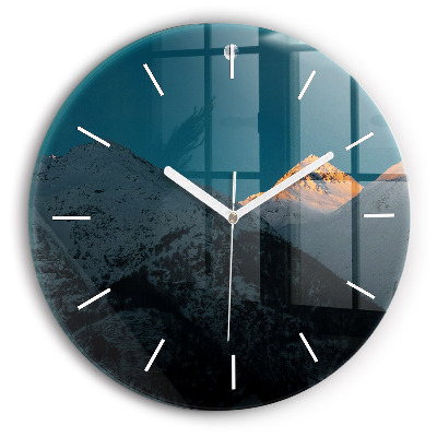 Zegar szklany Zachód słońca w górach
