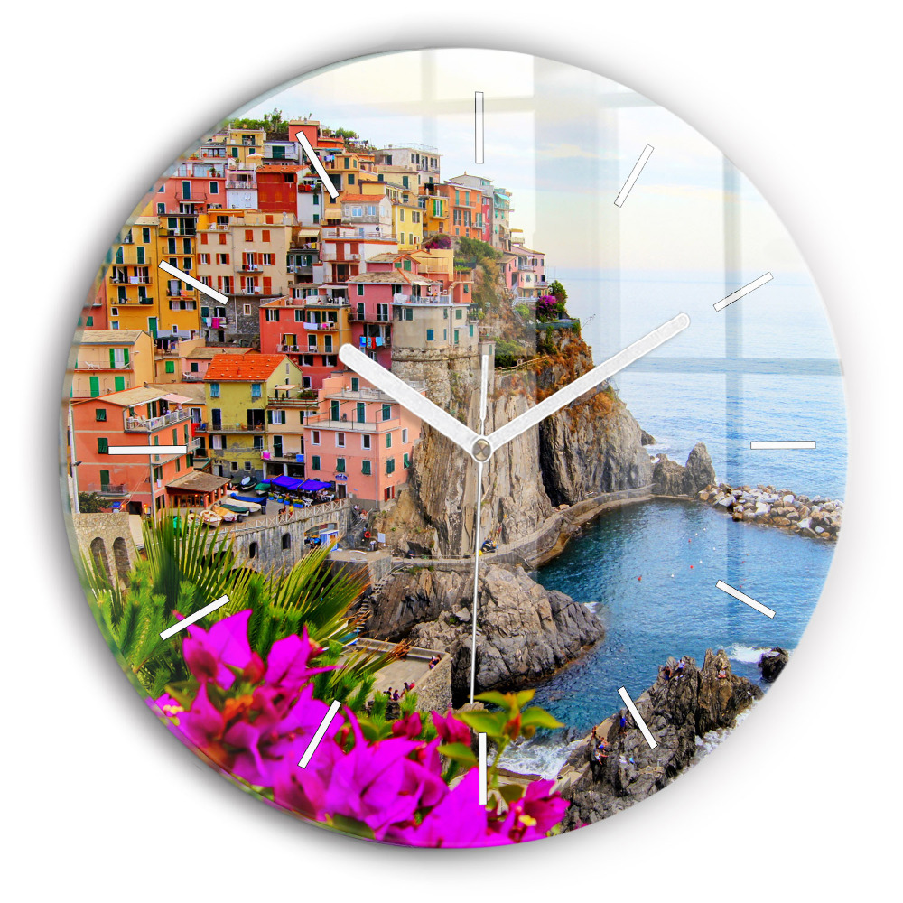Zegar szklany fi30 Wybrzeże Cinque Terre