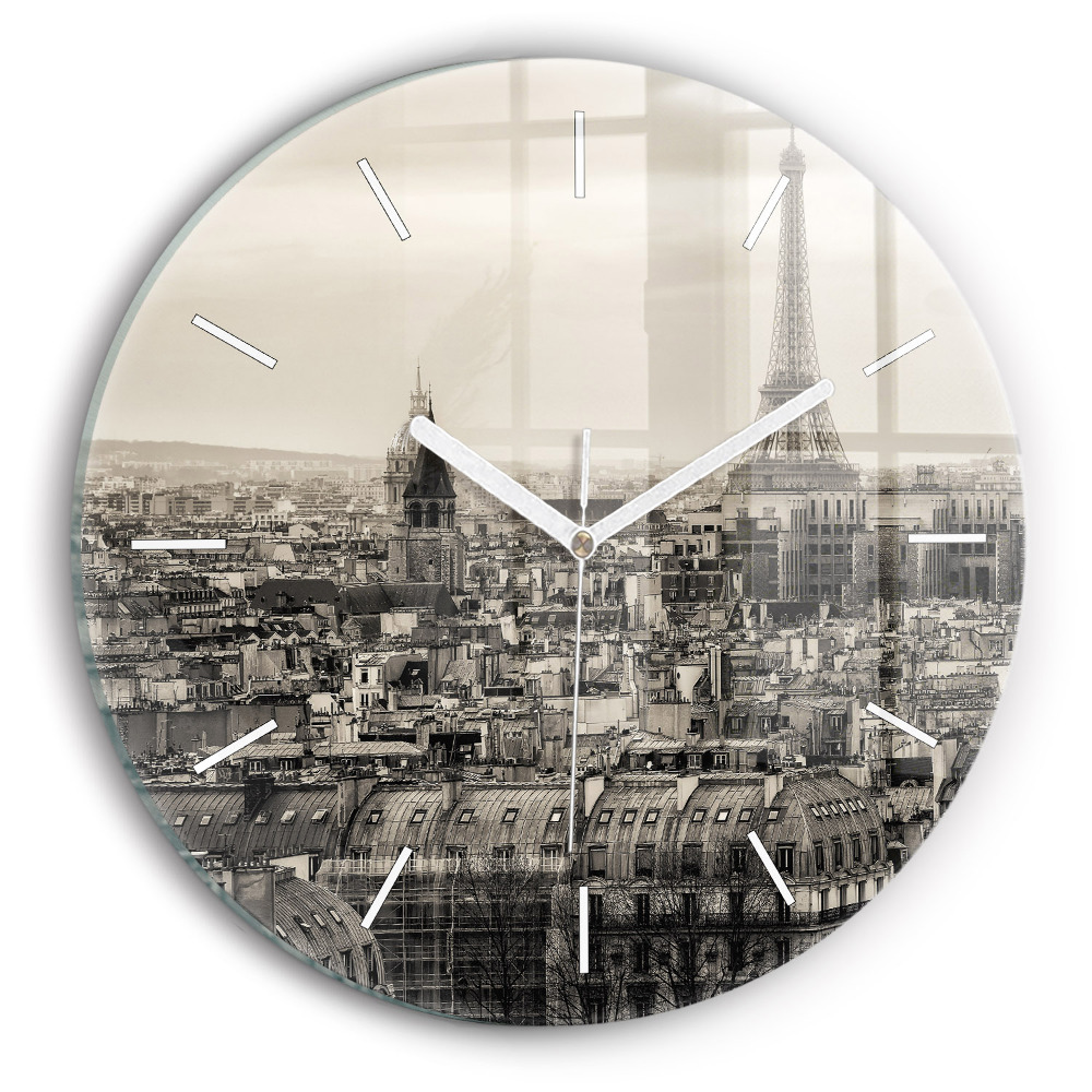 Zegar szklany fi30 Panorama Paryża