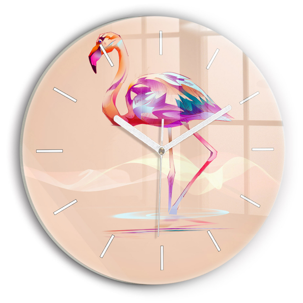 Zegar szklany fi30 Ilustracja flaminga