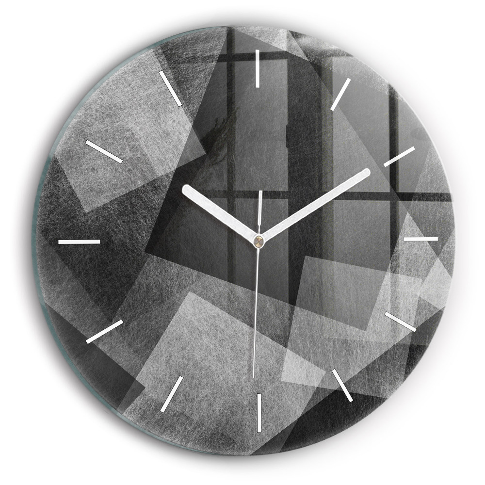 Zegar szklany fi30 Abstrakcja geometryczna