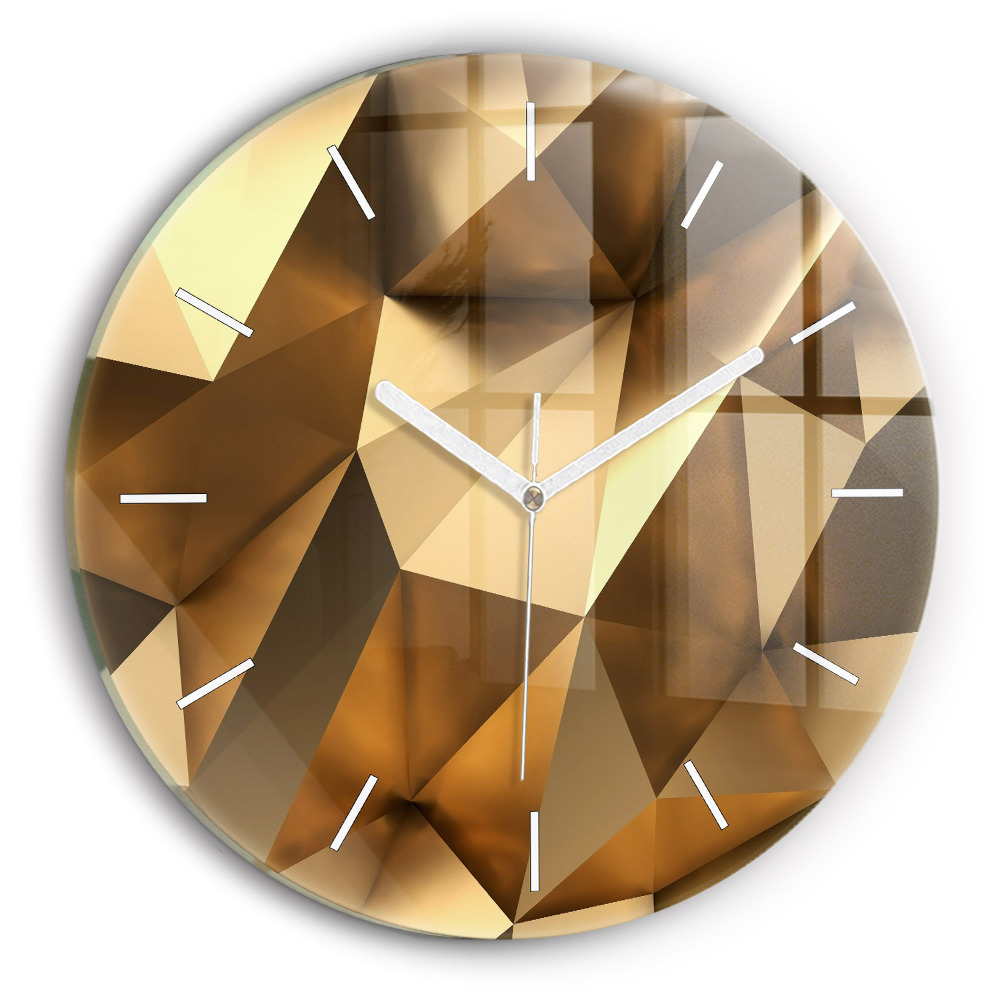 Zegar szklany fi30 Tekstura geometryczna