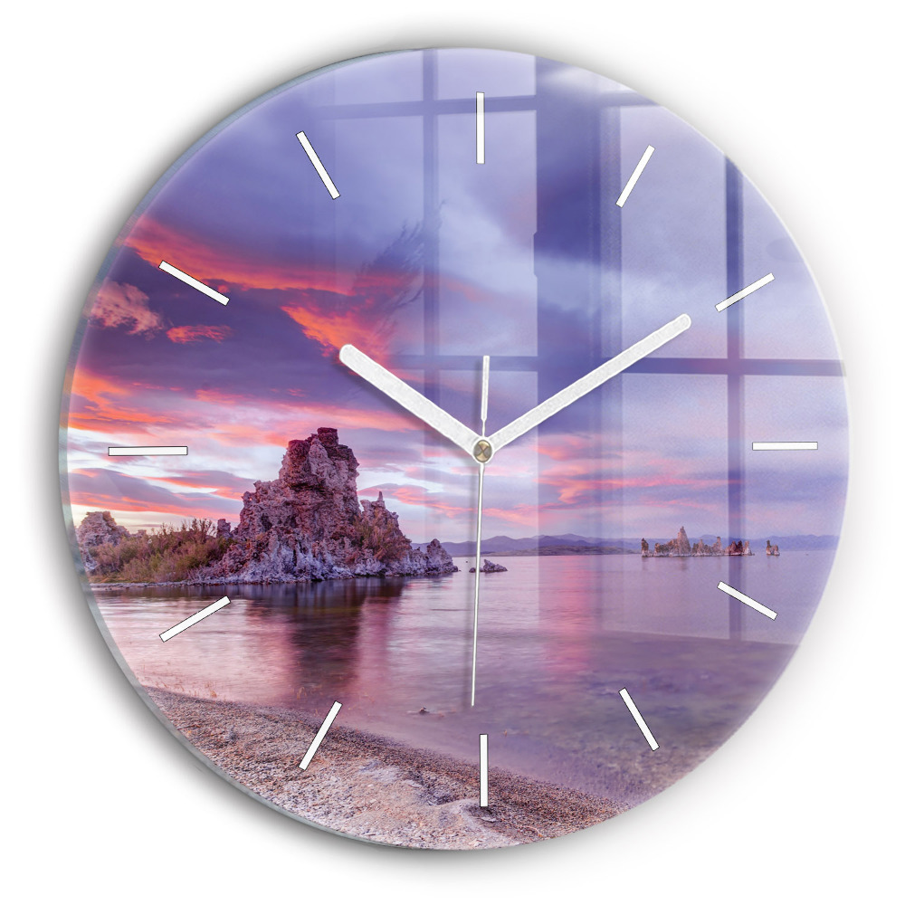 Zegar szklany fi30 Wschód słońca Kalifornia