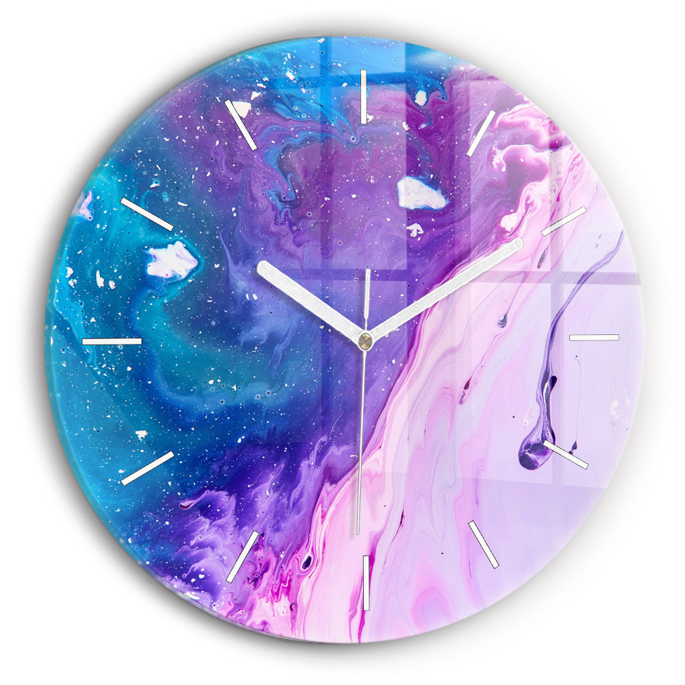 Zegar szklany fi30 Kolorowe tło