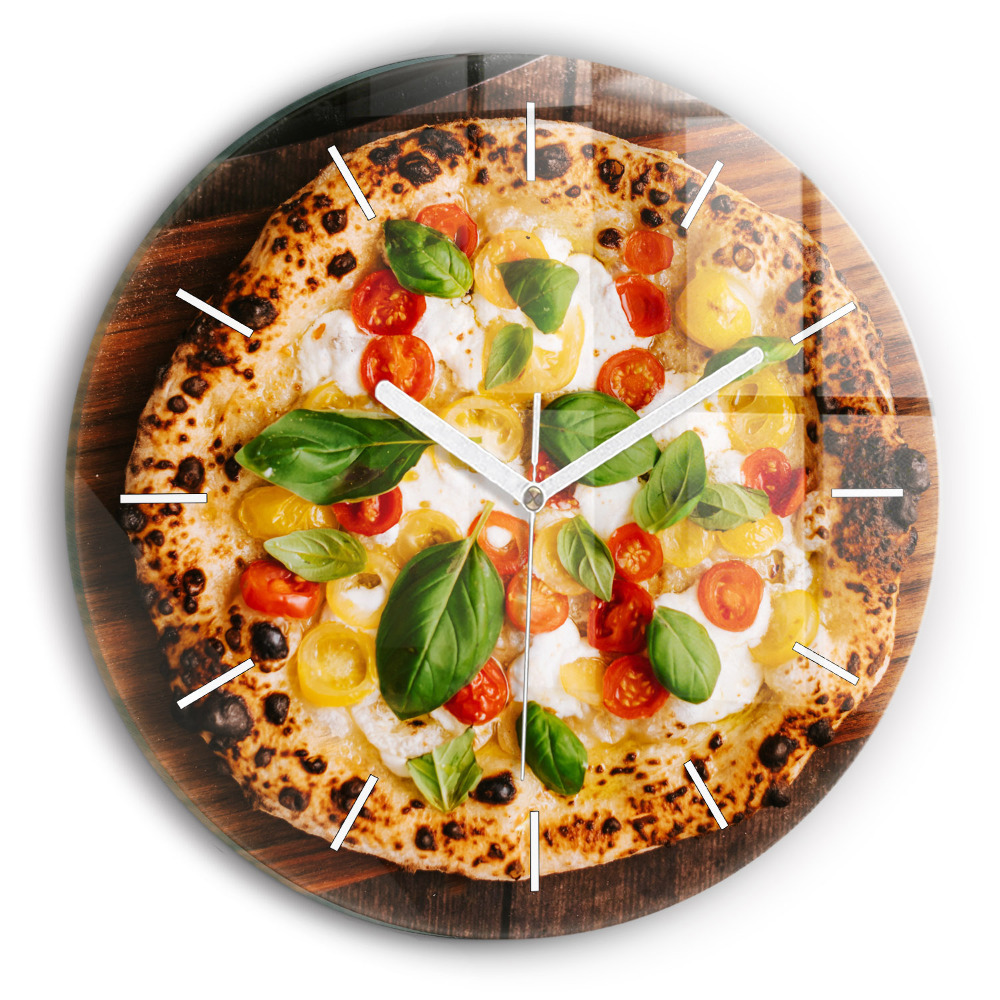 Zegar szklany fi30 Włoska pizza