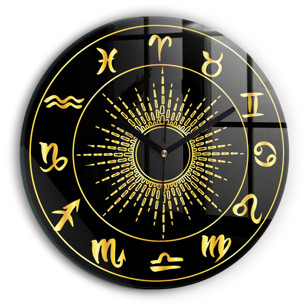 Zegar szklany fi30 Znaki zodiaku