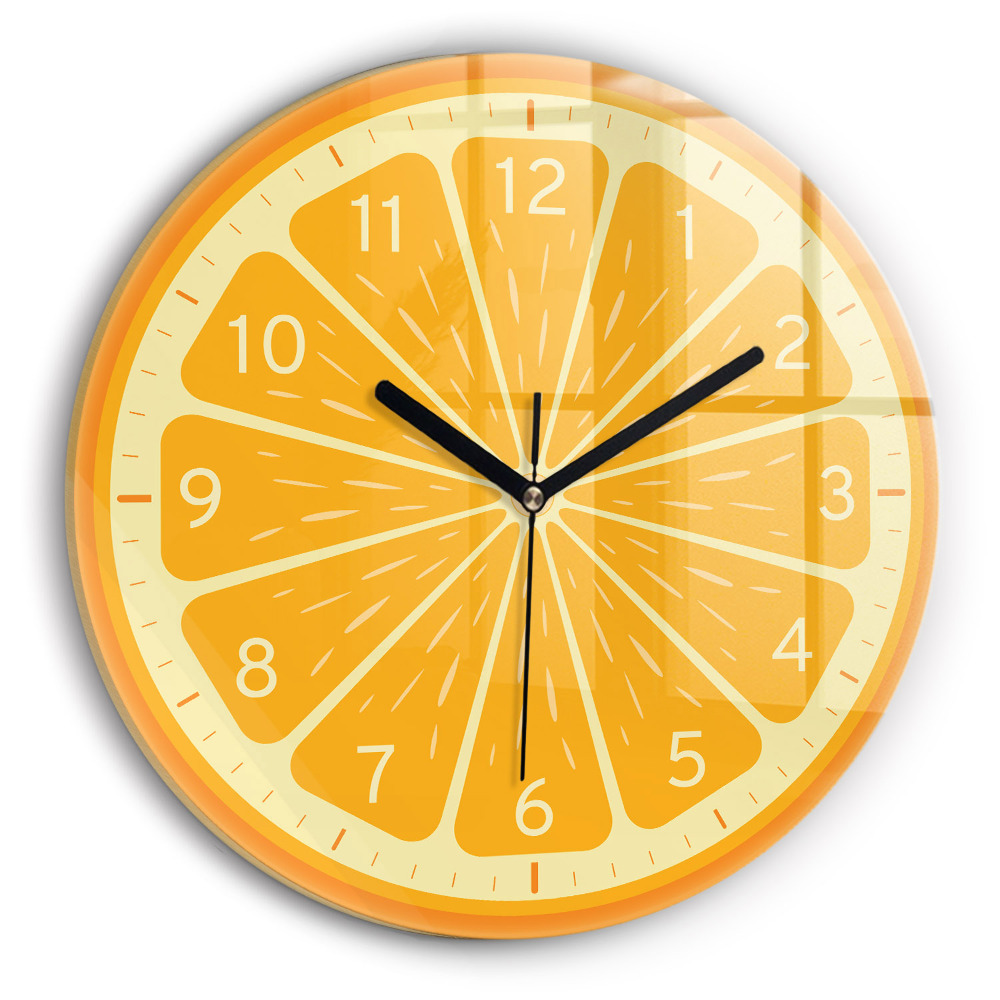 Zegar szklany fi30 Soczysta pomarańcza
