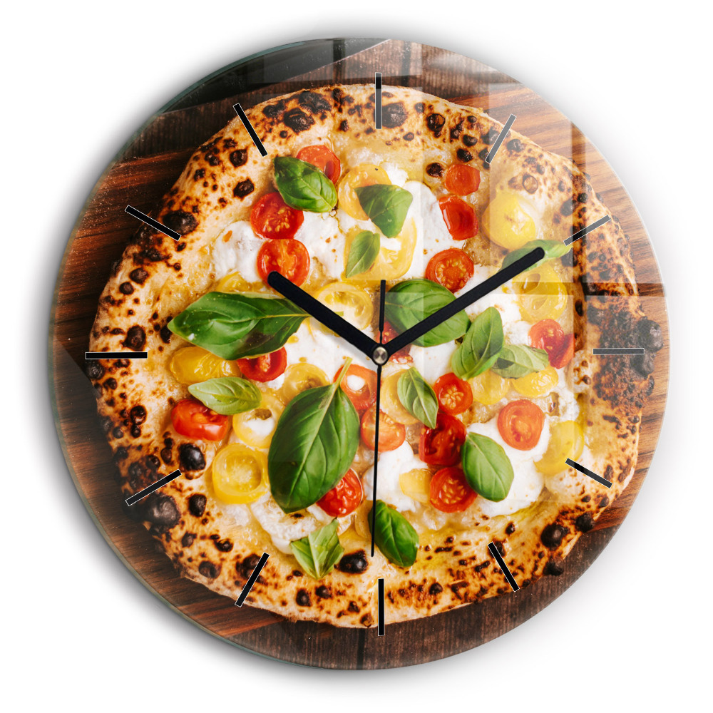 Zegar szklany fi60 Włoska pizza
